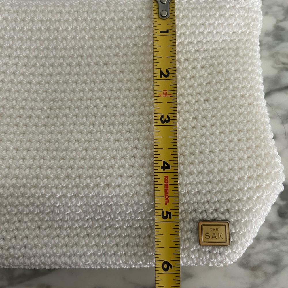 The Sak White Crochet Shoulder Bag with Gold Detail - Picture 9 of 9